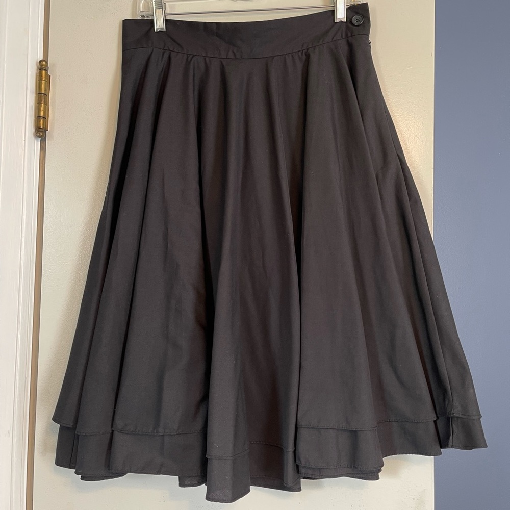 MODCLOTH Black Swing Skirt made by MOON
